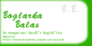 boglarka balas business card